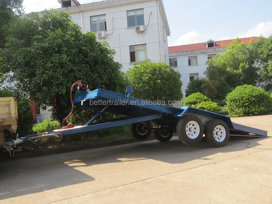 hydraulic cylinder towbed car tilting trailer
