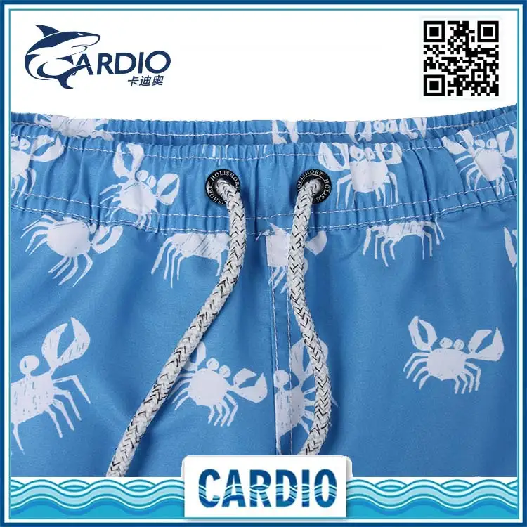 
52% polyester 45% cotton 3% spandex crab print toddler boys kids shorts pool boy shorts 