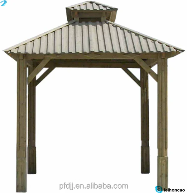 cheap square solid wooden gazebo roof for sale