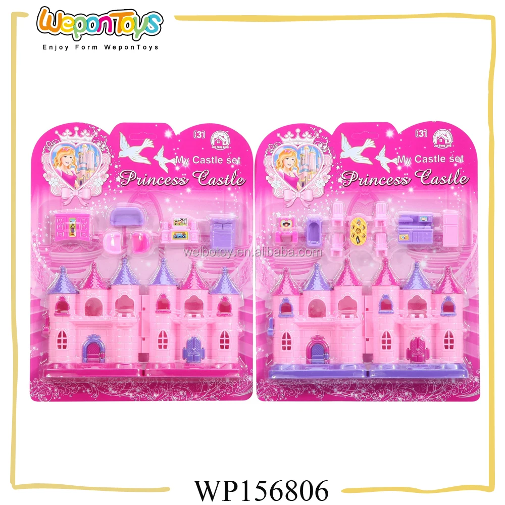 wholesale toy furniture play set with sound and light plastic abs big doll house