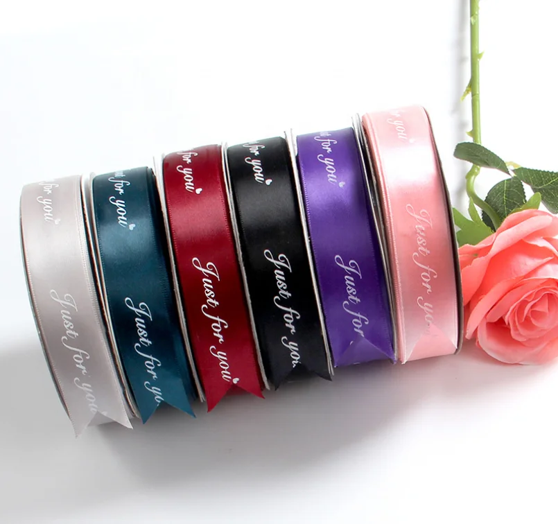 Factory Wholesale Colorful Ribbon With Logo Gift Packaging Ribbon Silk Satin Ribbon Roll