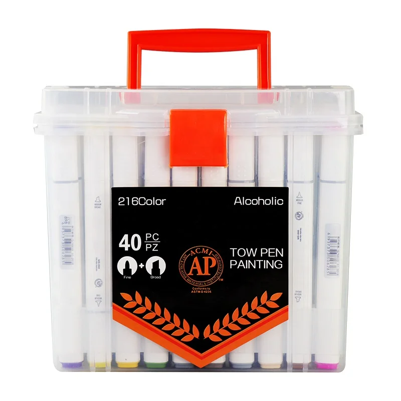 
Super Tips Art Drawing Dual Tip Fine Bullet & Chisel Point Color Marker Box 