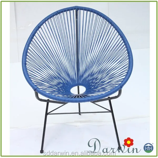 Colorful sun outdoor wicker acapulco waterproof metal frame rattan acapulco  cafe garden chair