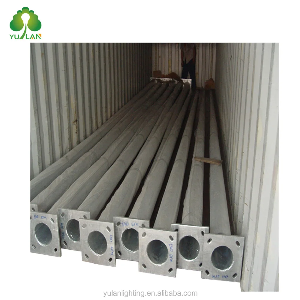 Q235 8m 9m 12 m double street light poles price list