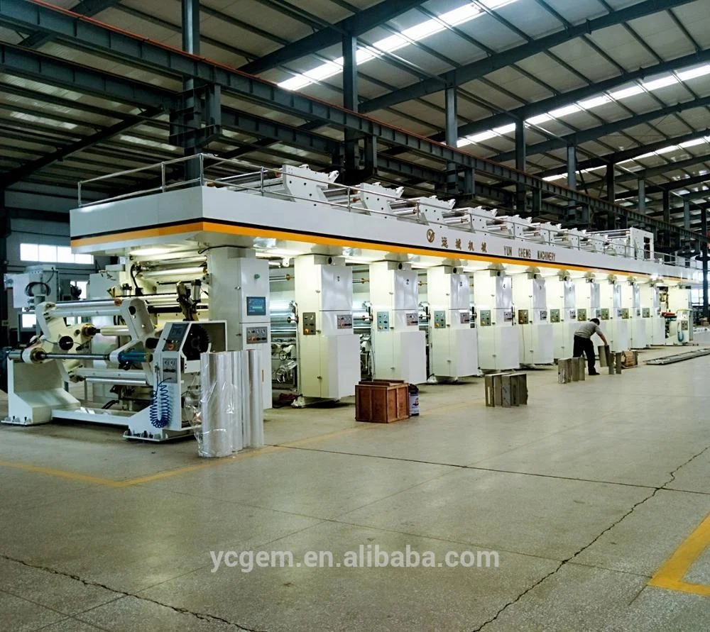 250 m/min plastic film rotogravure printing machine in flex package