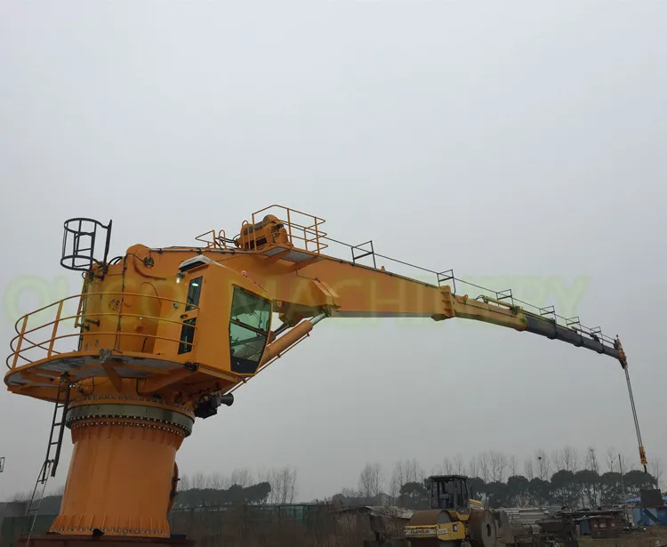 Marine Crane 40m Outreach ABS Ship Deck Crane Telescopic Boom Hydraulic Crane