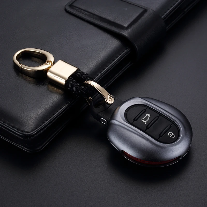 Silver Grey Color Keychain Metal Alloy Remote Key Fob 3 Button for 2007-2014 Mini Cooper S SD ONE D r50 r53 r55 r56