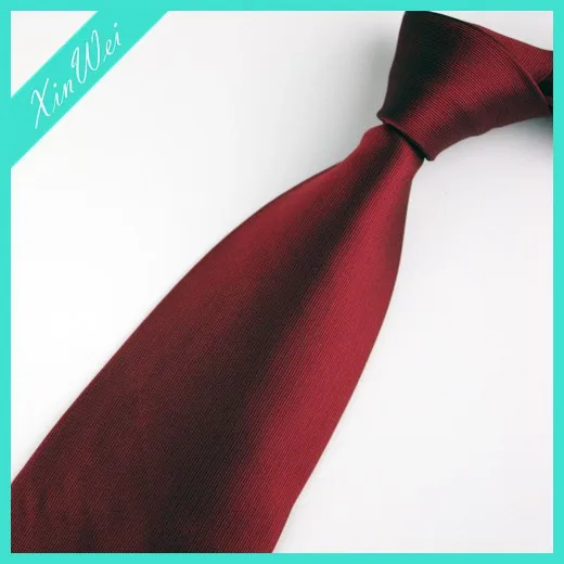 
special 100% woven polyester necktie red tie 