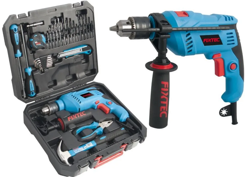 Ударная дрель FIXTEC 600 Вт набор из 50 шт. для дома