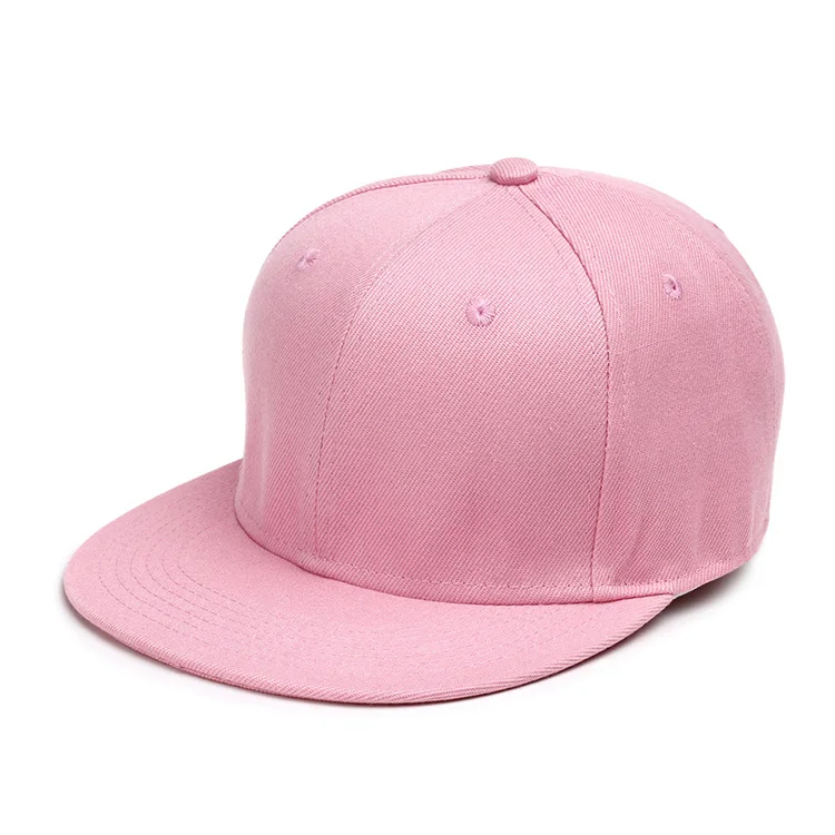 Fashion custom made mens plain hip hop 6 panel flat brim blank snap back hats