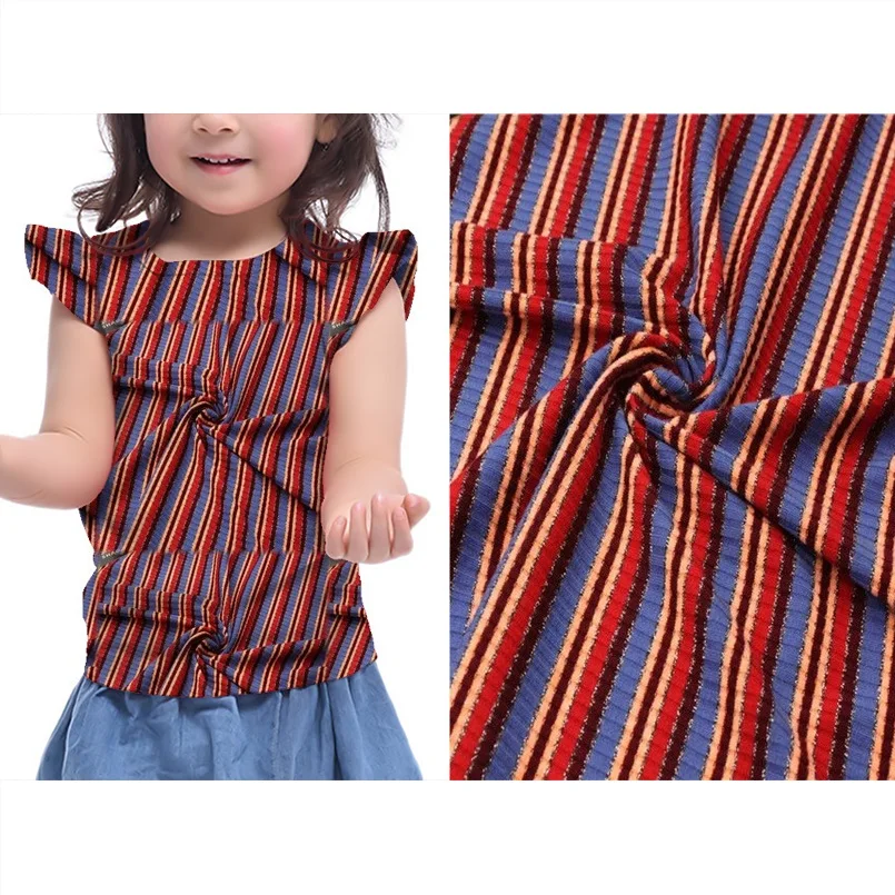 Оптовая продажа с фабрики, Высококачественная трикотажная окрашенная пряжа из полиэстера и лайкры, ткань для воротника для свитеров