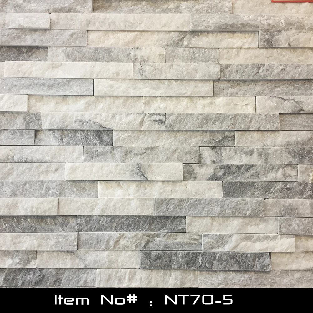 
White and Grey Slate Culture Stone Wall Decoration 