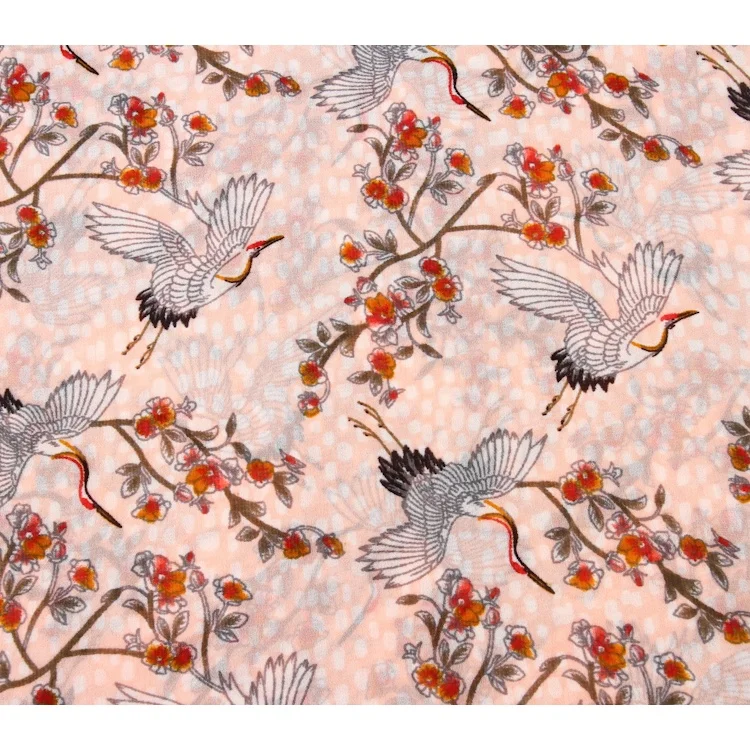 
Cheap printed floral 100 % polyester dress material composition chiffon fabric 
