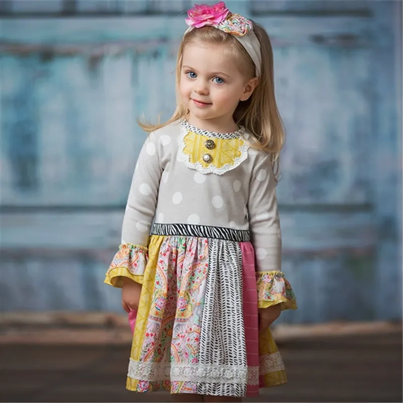 
High quality full kids clothes pink floral ruffle sets boutique girls outfit 