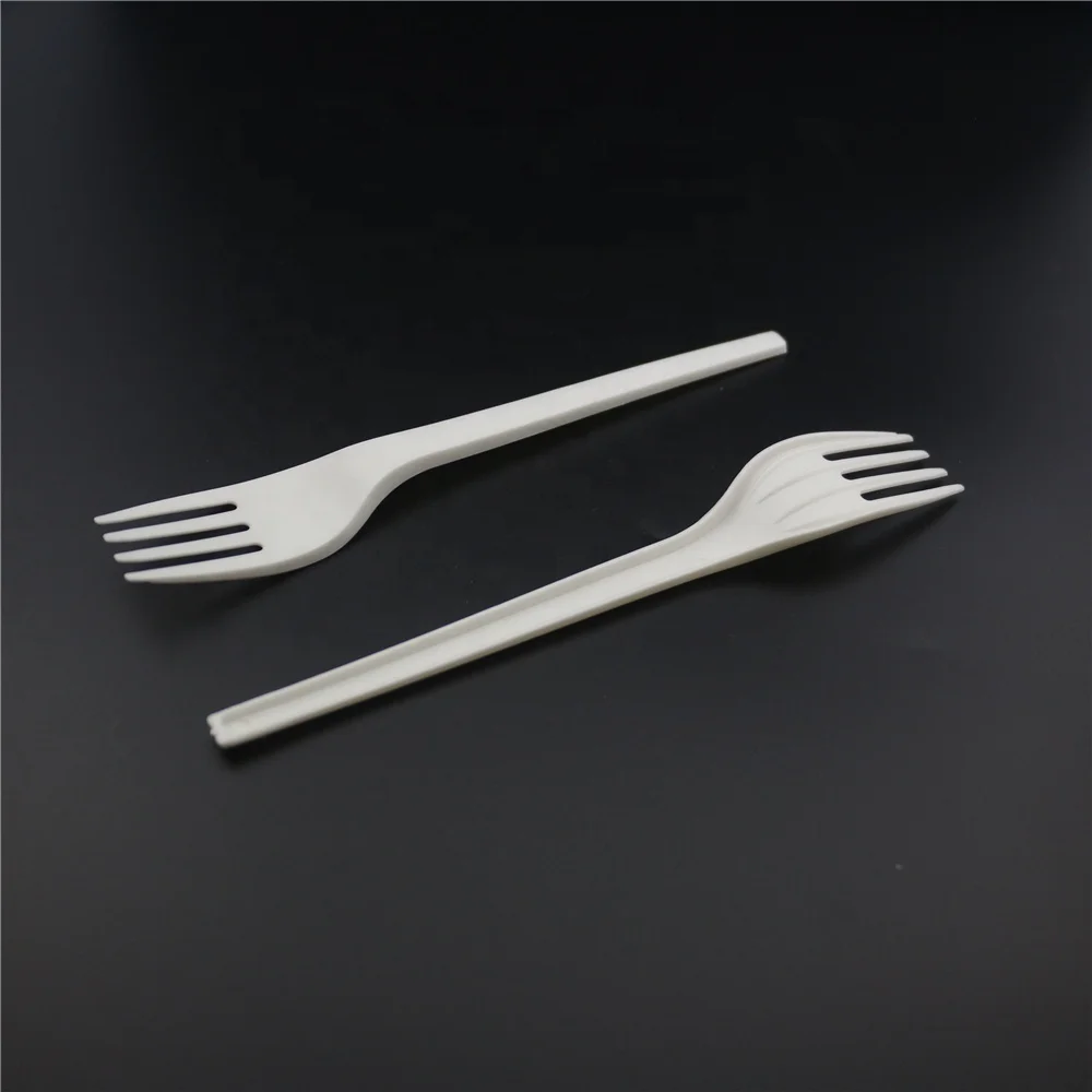 Corn Starch Biodegradable Cutlery Plastic PLA Cutlery Compostable Fork Spoon Knife Wholesale