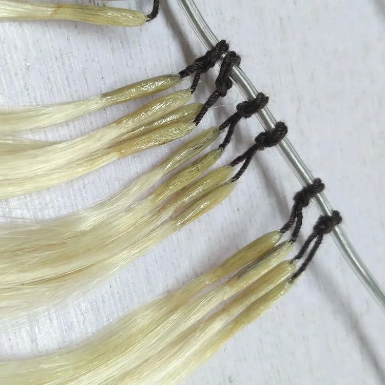 Wholesale Korean Cotton Thread Blonde Remy Human Hair Extensions Brazilian Knot Hair Extension