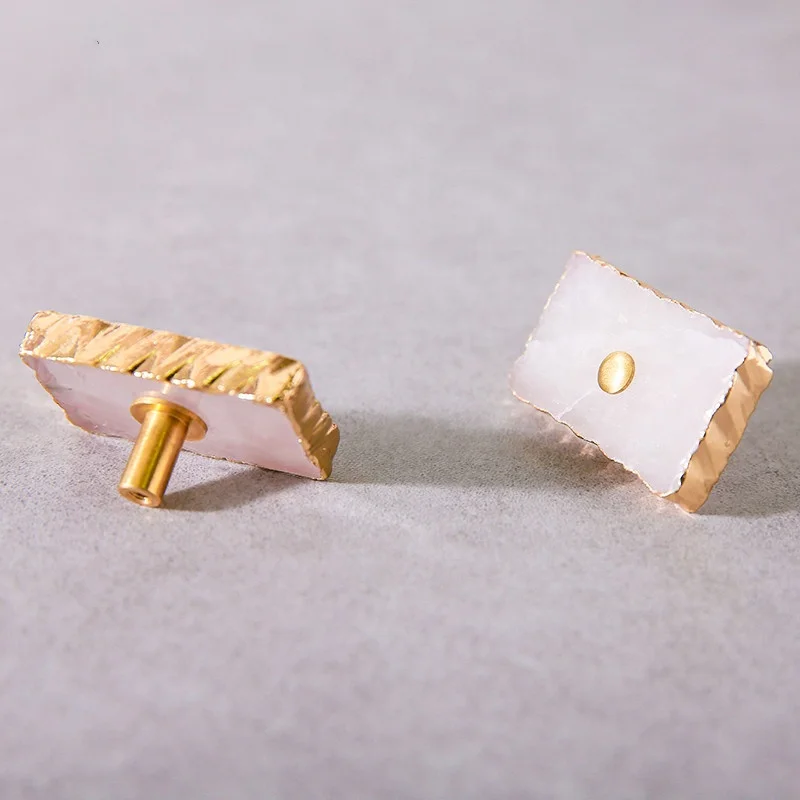 QS-HK0100 Crystal knob gold drawer handles brass cabinet handle modern furniture