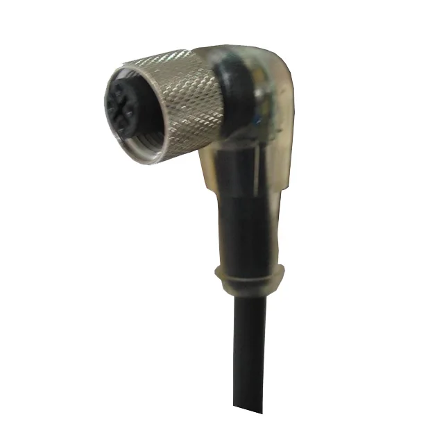 IBEST M12 3 Pin 4 Pin Female Male Straight 90 Degree Angled IP67 Waterproof Injected Cable Sensor Connector