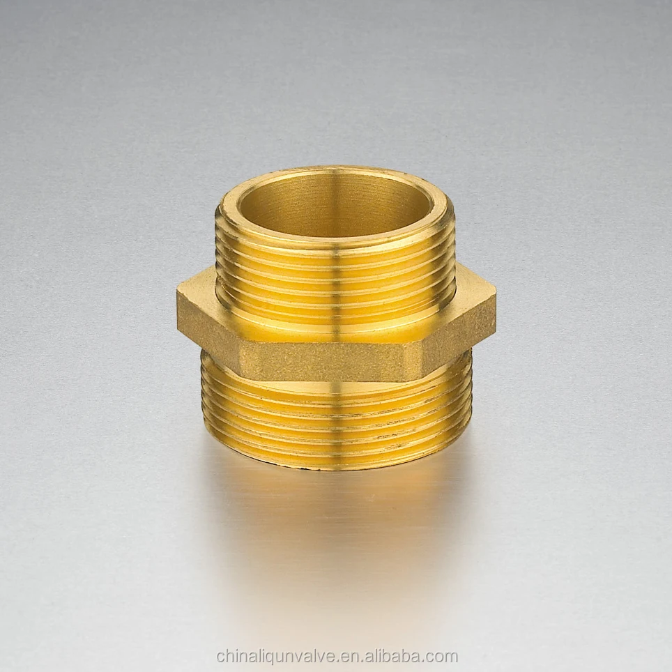 Male thread Brass Hex reducer nipple