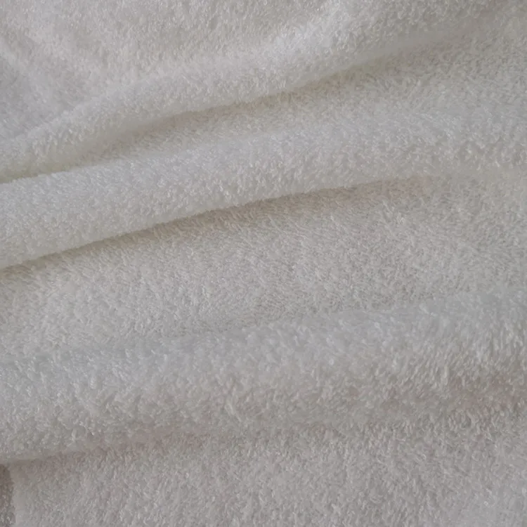 factory price organic natural bamboo double loop terry towelling cloth fabric