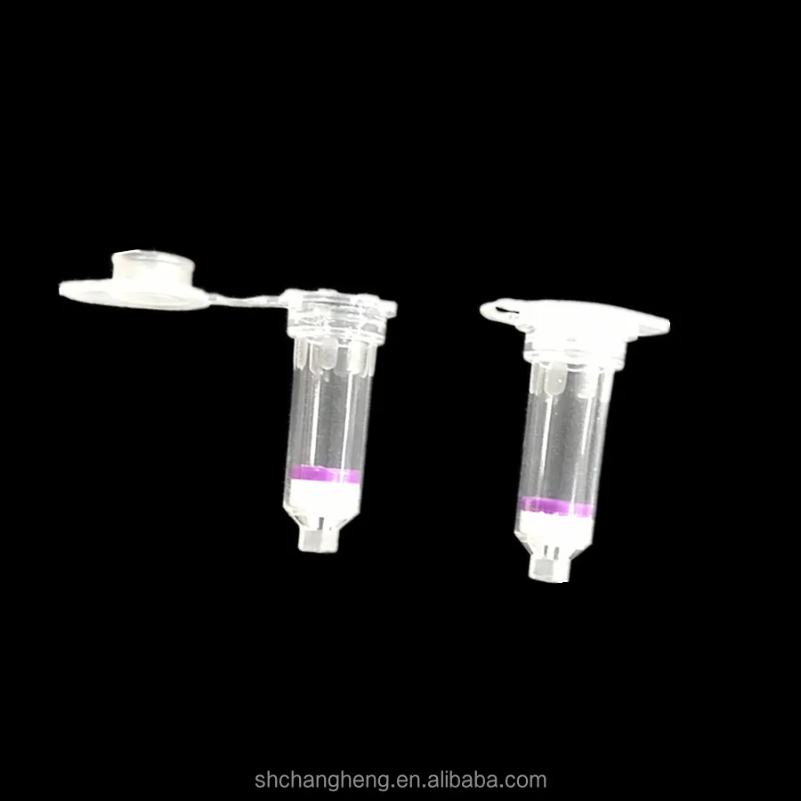 Professional silica membrane 0.8ml spin column with purple O-ring for DNA testing