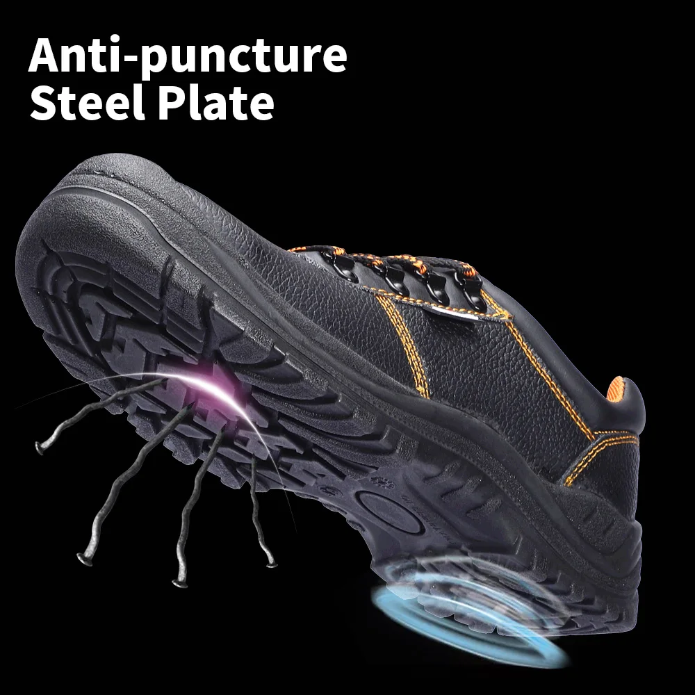 Мужская защитная обувь со стальным носком, Рабочая защитная обувь для мужчин, модные походные кроссовки, Противоударная непрокалываемая нескользящая обувь