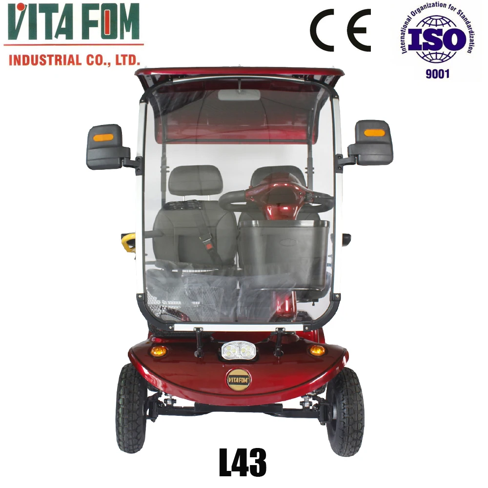 40-60km Endurance Four Wheels Two Person Mobility Scooter Electric Double Seat Mobility Scooter For Golf