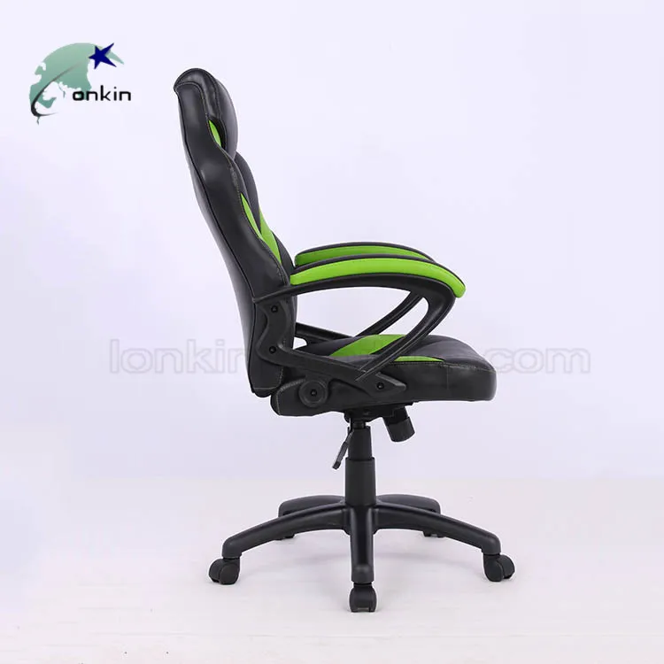 New Design Luxury PC Racing Reclining Game Chair Adjustable Armrest Leather Gaming Chair