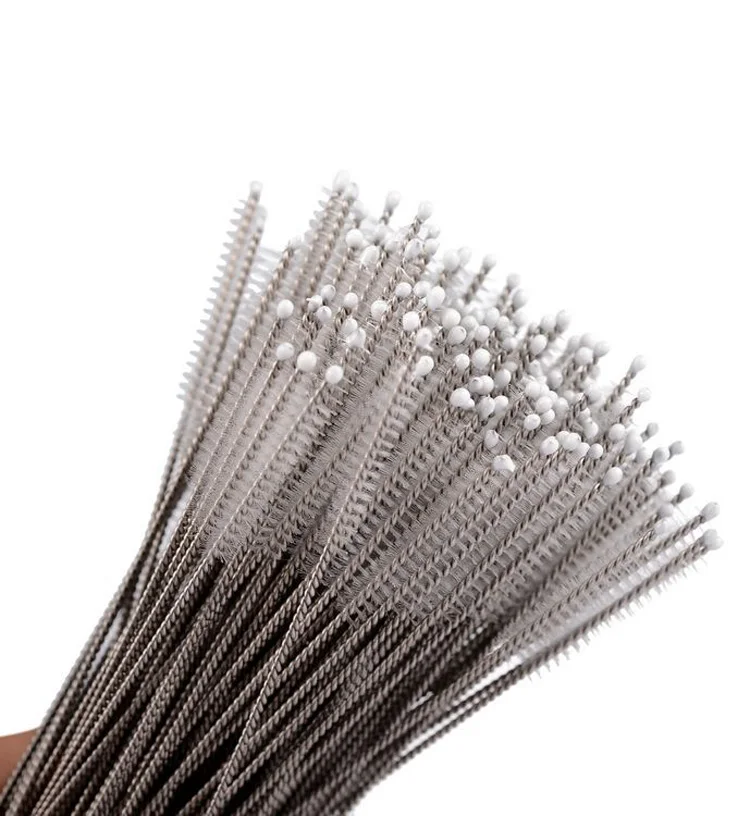 Chinese Factory Price Stainless Steel 5cm Head Different Length Straw Cleaning Brush