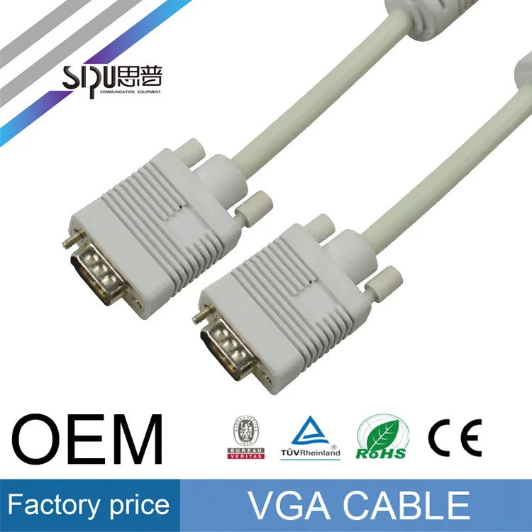 SIPU горячие продажа 1 м 1.5 м 2 м 3 м 5 м 10 м 15 м 20 м vga кабель спецификация