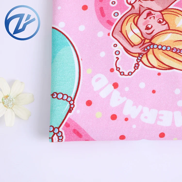 
Customized fabric 95 cotton 5 lycra 250gsm digital print fabric cut service 