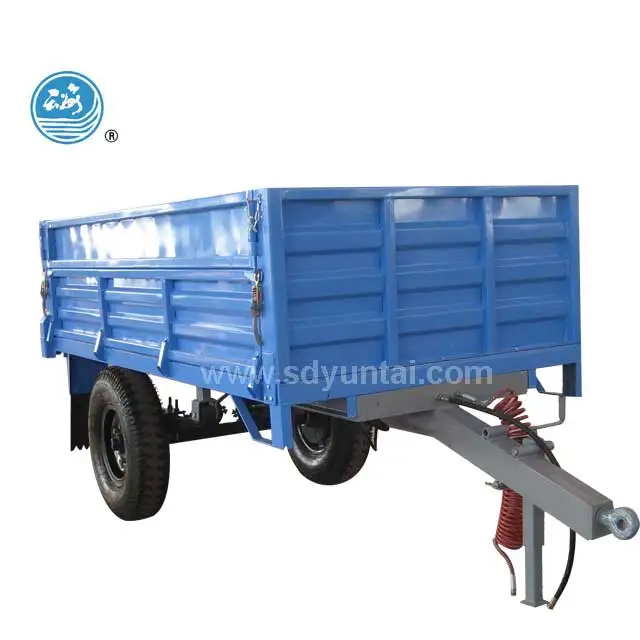 4 wheel utility Double Axles Trailer for agricultural tractor