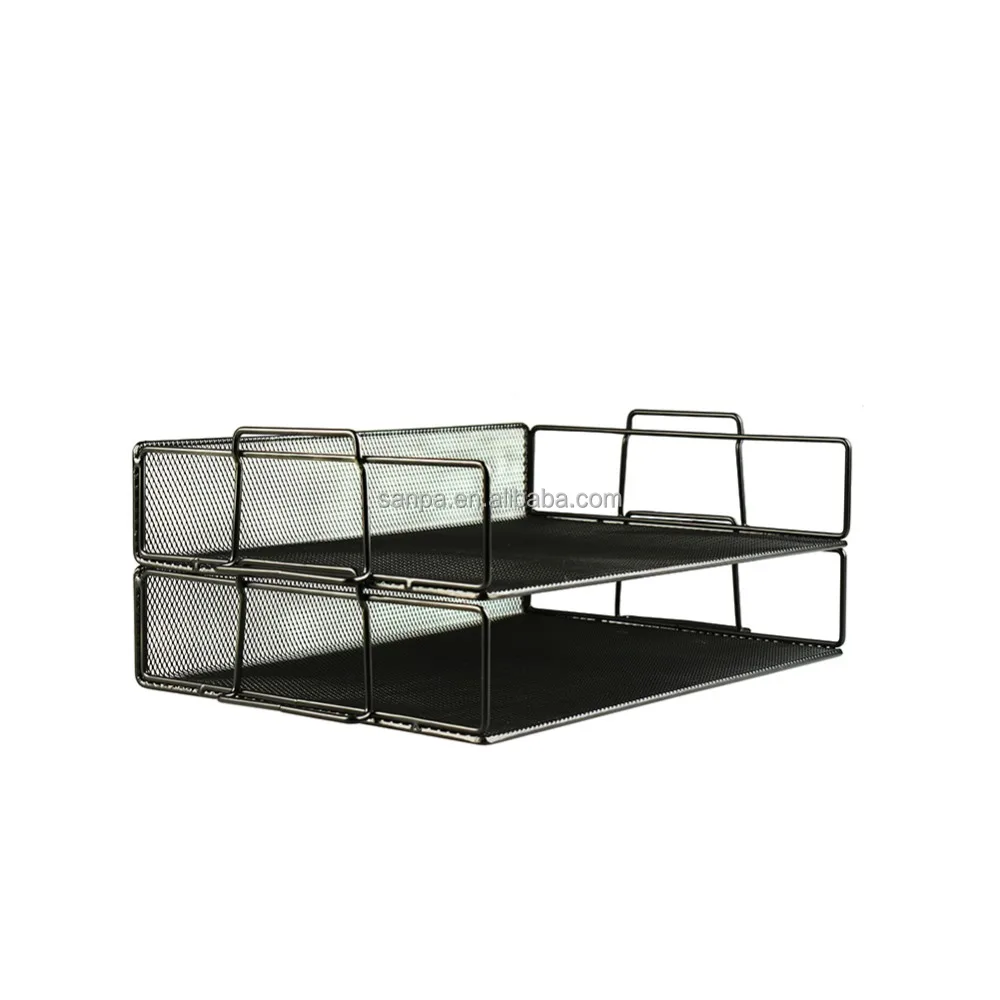 
Hangzhou Office Supplier Metal Mesh Stackable A4 Paper Document Tray 