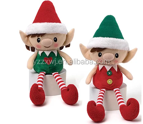 plush elf toy/elf soft toy christmas elf toy/free sample new design plush elf doll toys