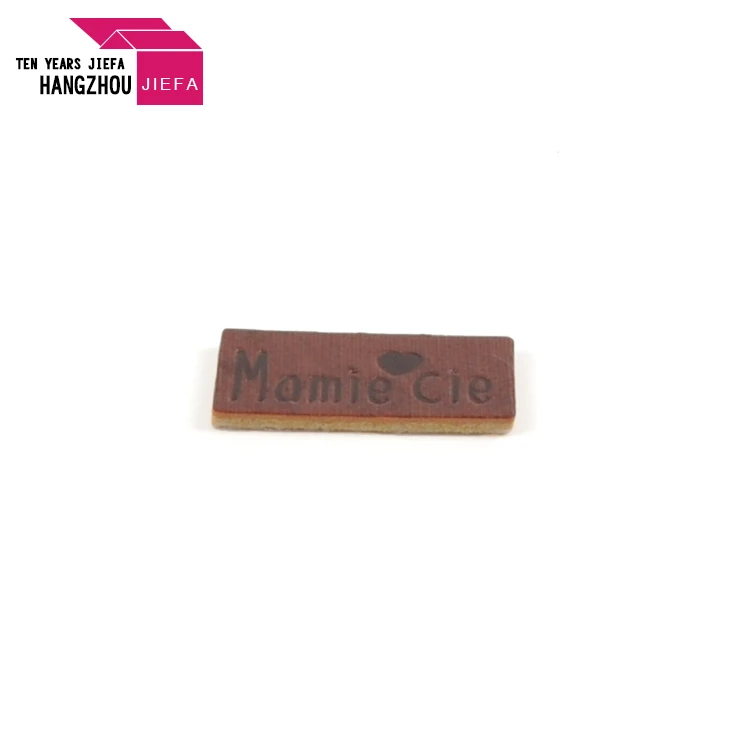 Custom Printed Embossed PU Leather Labels with Logo for Garment
