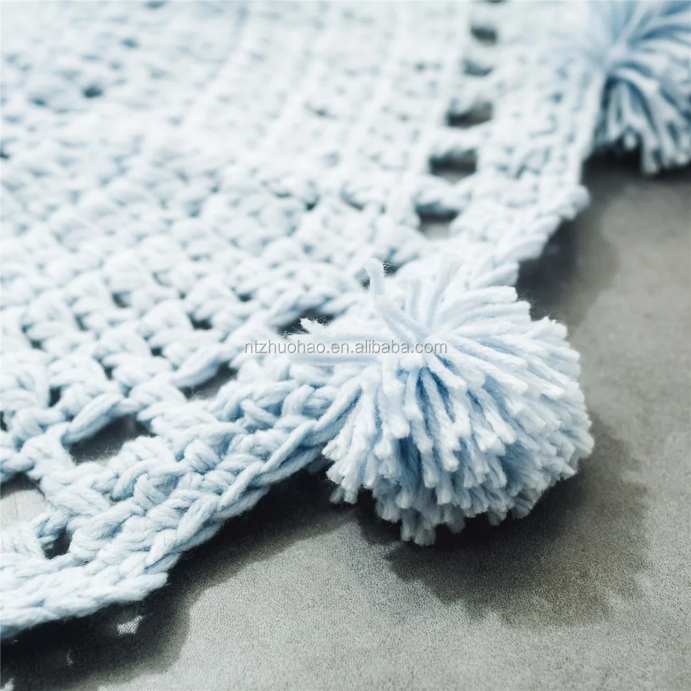 80CM Kids Yarn Ball Blankets Handmade Baby Knitting Blanket Infant Play Carpet Crawling Mat Children Blanket Room Decoration