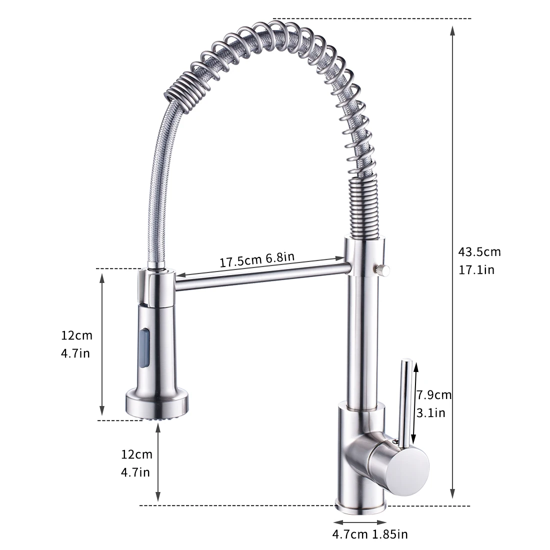 FLG Nickle Brushed Tap Kitchen Griferia Sink Foucet Kitchen Faucet Pull Down CLASSIC Modern Ceramic Wall Mounted Kitchen Faucet