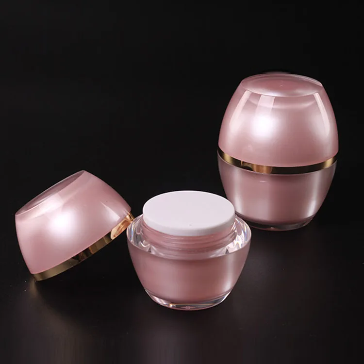 5G 10G 15G 30G 50G 100G Luxury Acrylic Square Double Wall Plastic Cream Jar With Colorful Square Cap