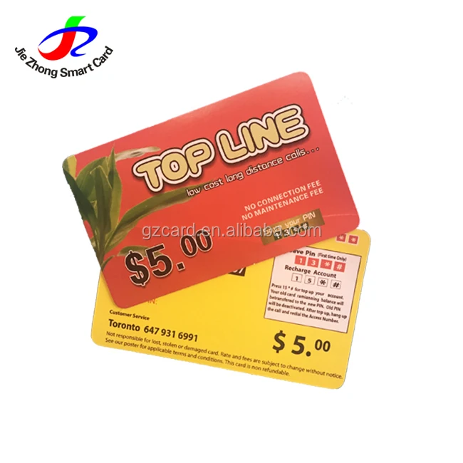 
Top up custom paper & pvc card printing recharge prepaid scratch off phone card with opp bags 