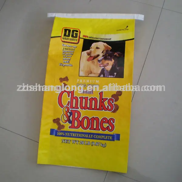 бопп пленка ламинированной pp сплетенные животной пищи мешок