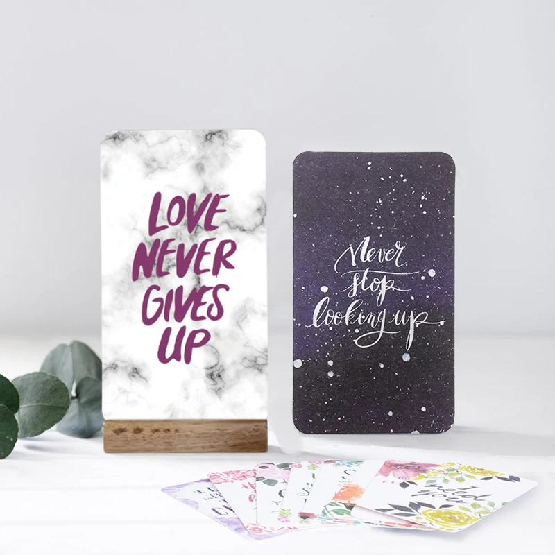 
New Design Small Quote Cards Flower Printing Paper Greeting Gift Card 
