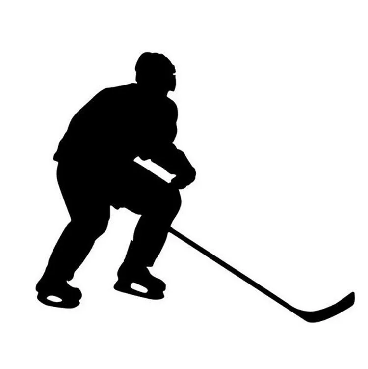 13*11CM ICE HOCKEY Player Movement Pattern Decorative Stickers Decals ...