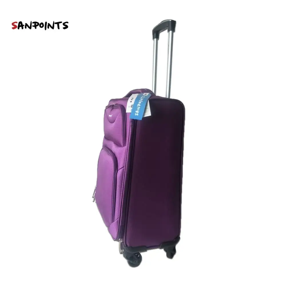 Ultra light suitcase nylon carry on luggage set Expandable  trolley travel case with wheels