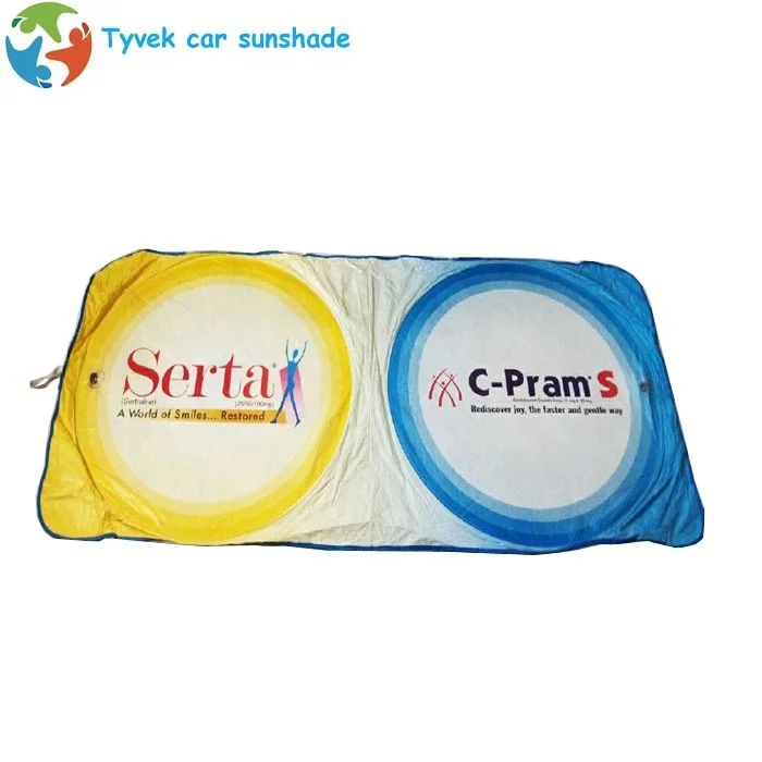 Customized design car window sunshade white dupont sunshades for car
