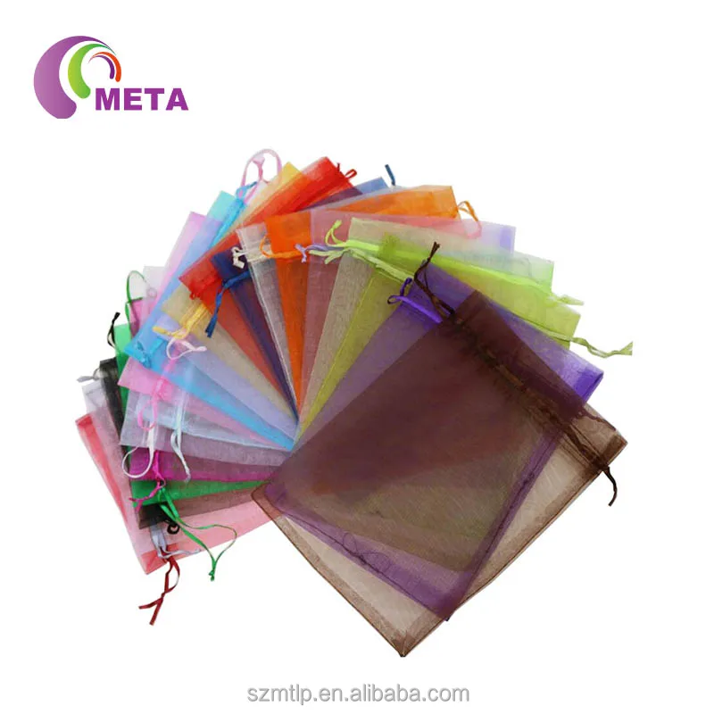 wholesale bulk 6x9cm organza gift bags with lace