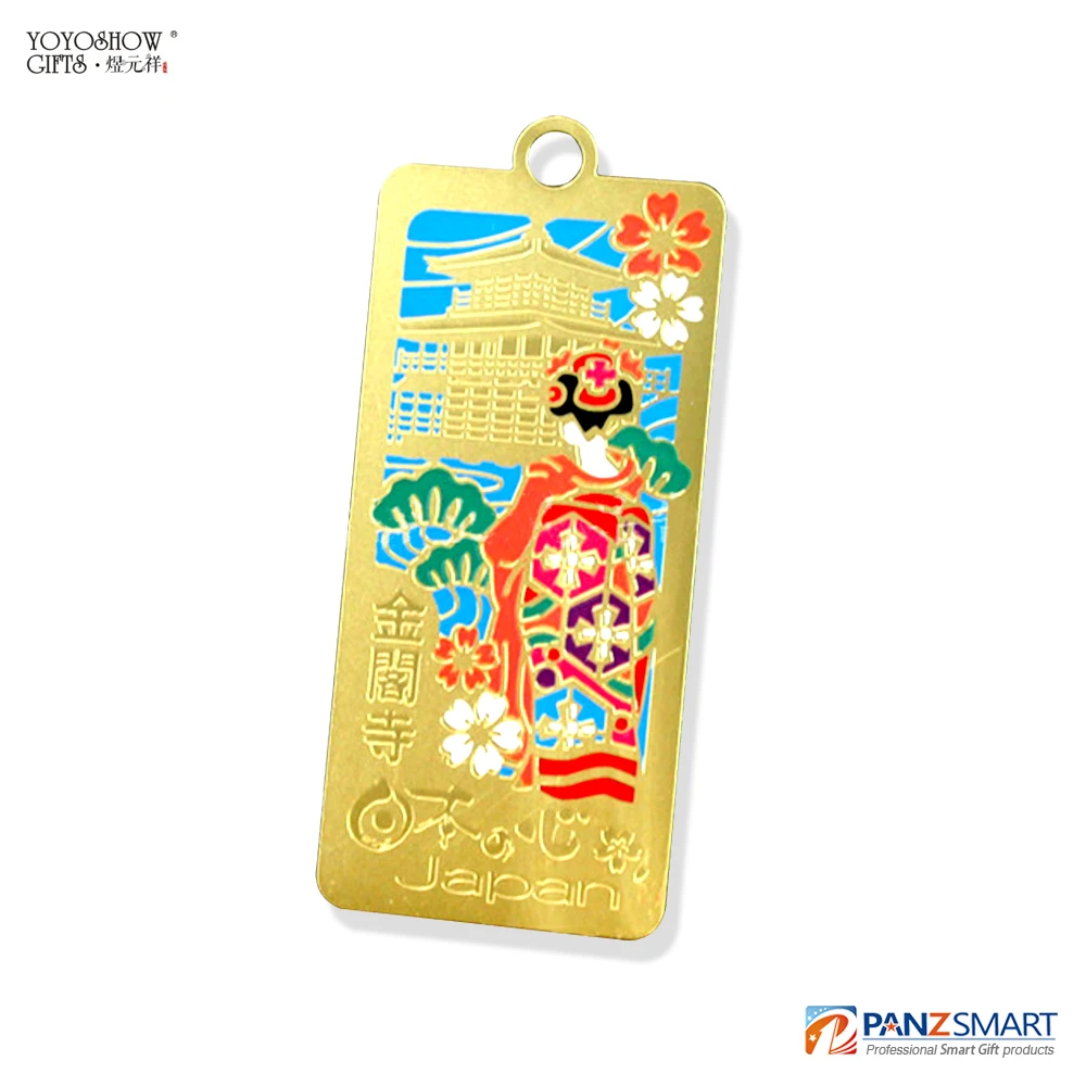 Wholesale Custom free design Metal Bookmark laser engraved metal gift bookmark gold plated metal bookmarks with colorful plated