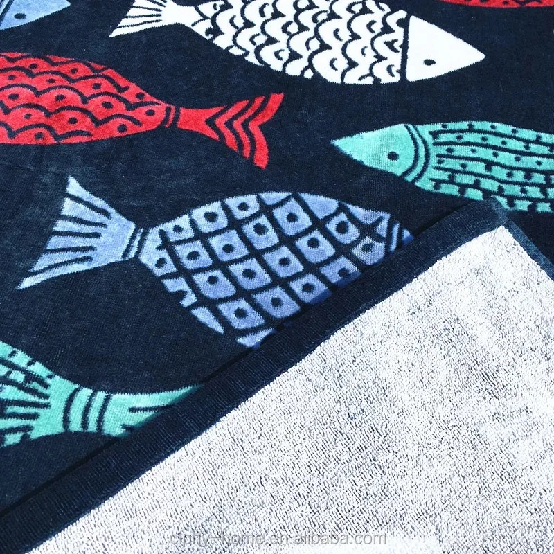 100% cotton velour terry reactive print environmental Azo free children kids hooded poncho bath robe blanket with animal hat