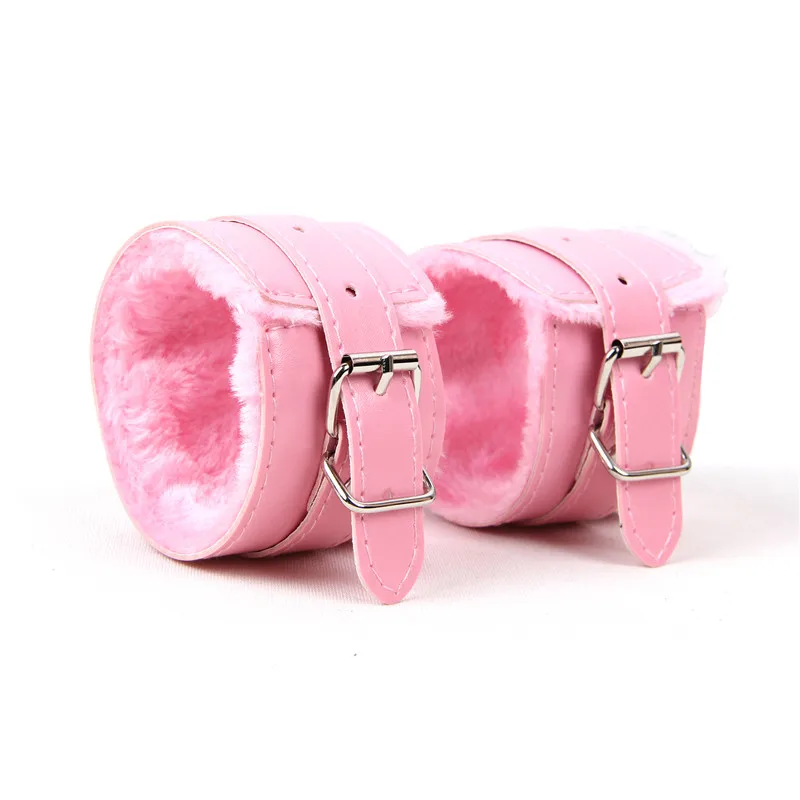 Valentine Soft Furry Leather Fur Hand Cuffs Adult Sexy Sm Bondage