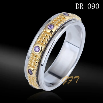 
Arabic gold jewellery designs for men silver 925 gold plated ring with zircon 
