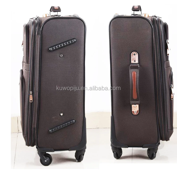 black color cheap fabric eva trolley case 4 wheel travel 3PC luggage sets